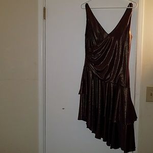 Gorgeous Layered Metallic Evening Dress